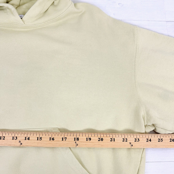 Revolve Weworewhat Oversized Pullover Hoodie Women Medium Cozy Pale Yellow Green - Picture 13 of 16